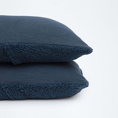 FUNDA DE ALMOHADA RIPLEY HOME EDREDÓN ARRUGAS AZUL 50X90 - 2