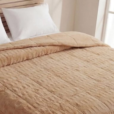 EDREDÓN RIPLEY HOME RABBIT SHERPA KING TAUPE - 2