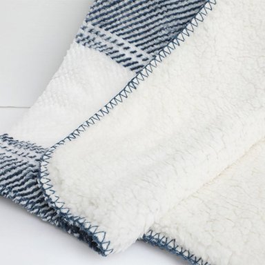 MANTA RIPLEY HOME WAFFLE CSHERPA ESCOCES AZUL - 2