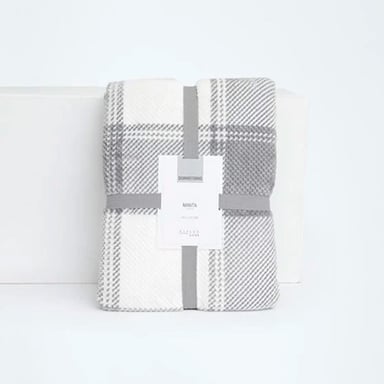 MANTA RIPLEY HOME WAFFLE CSHERPA ESCOCESA GRIS - 3