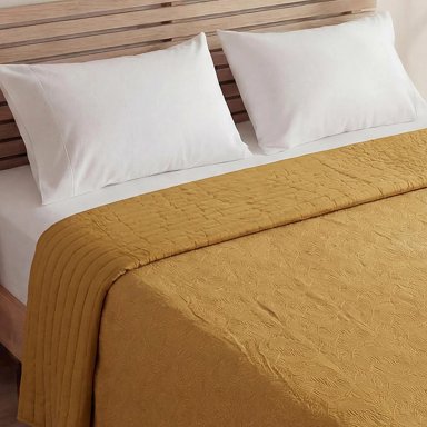 CUBRECAMA VELVET GREEK MOSTAZA KING - 2