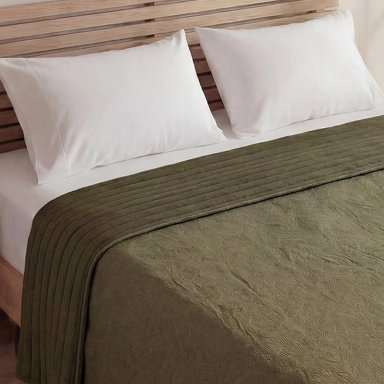 CUBRECAMA VELVET GREEK VERDE 1.5 PLAZAS - 2