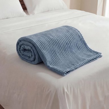 MANTA RIPLEY HOME FLANNEL EMBOSSED AZUL - 2