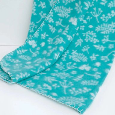 MANTA RIPLEY HOME POLAR ROLLITO ESTAMP FLOR AQUA - 2
