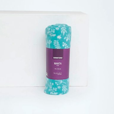 MANTA RIPLEY HOME POLAR ROLLITO ESTAMP FLOR AQUA - 3