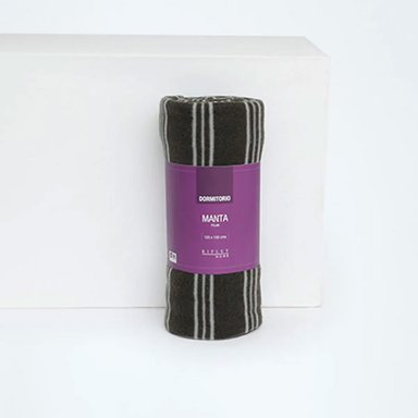 MANTA RIPLEY HOME POLAR ROLLITO ESTAMP LINEAS GRAFITO - 3