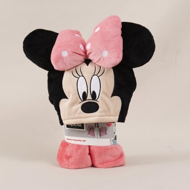 MANTA DISNEY CON CAPUCHA Y OREJAS 75X150 CMS MINNIE26 - 3