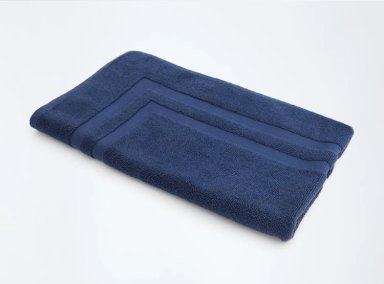 PISO DE BAÑO 100% ALGODÓN AZUL - 2