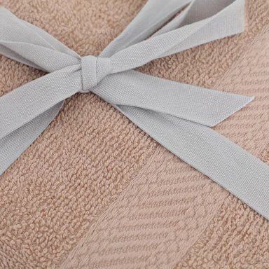 SETX3 TOALLAS DE CARA/MANO/BAÑO 100%ALGODÓN TAUPE - 2
