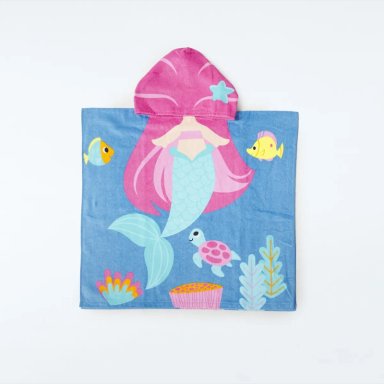 PONCHO PLAYA RIPLEY HOME SIRENA ALGODÓN 60X120 CM