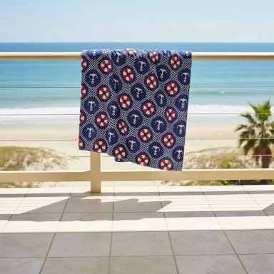 TOALLA DE PLAYA NAVIGATA ANCLAS