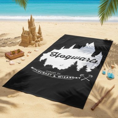 TOALLA DE PLAYA HARRY POTTER HOGWARTS