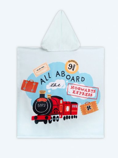 PONCHO PLAYA HARRY POTTER TRAIN ALGODÓN 75X160 CM - 2