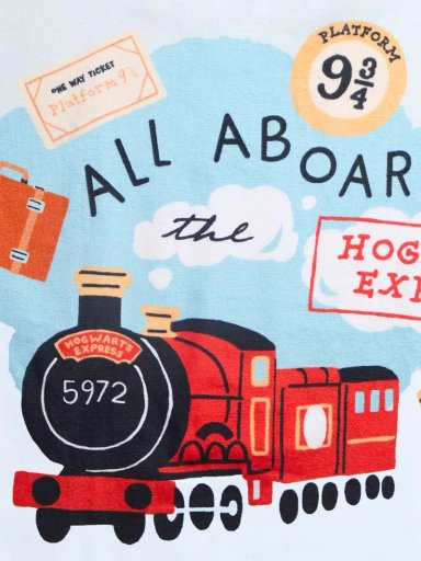 PONCHO PLAYA HARRY POTTER TRAIN ALGODÓN 75X160 CM - 3