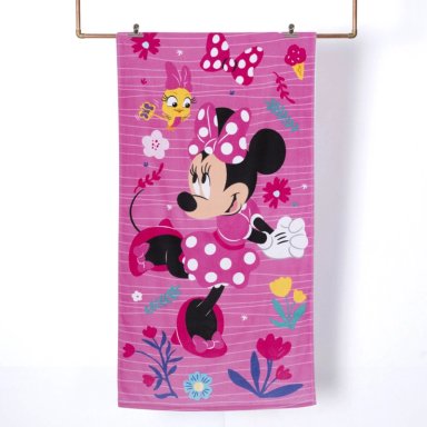 TOALLA DE PLAYA DISNEY MINNIE FLOWER 100% ALGODÓN 70X140 CM
