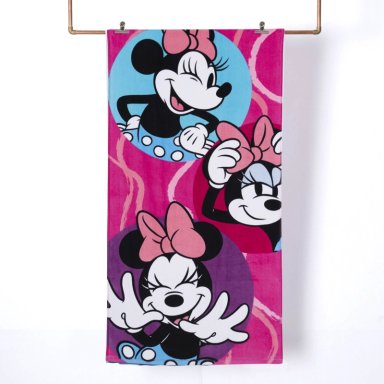 TOALLA DE PLAYA DISNEY MINNIE PINK 100% ALGODÓN 70X140 CM