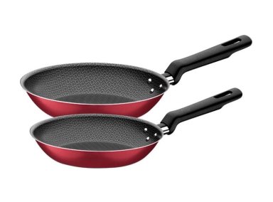 JUEGO DE SARTÉNES TRAMONTINA 2 PIEZAS ALUMINIO ROJO 20 Y 24 CM - 3