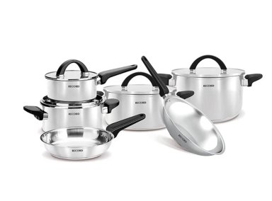 JUEGO DE OLLAS RECORD BELLEZA ACERO 10 PIEZAS