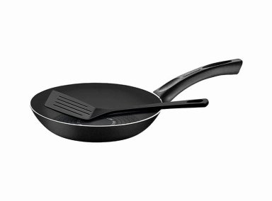 SARTÉN CON ESPÁTULA TRAMONTINA PARIS ALUMINIO NEGRO 24 CM - 2