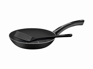 SARTÉN CON ESPÁTULA TRAMONTINA PARIS ALUMINIO NEGRO 26 CM - 2