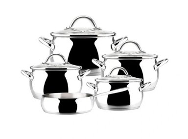 JUEGO DE OLLAS MAGEFESA KUCHEN ACERO 9 PIEZAS - 2