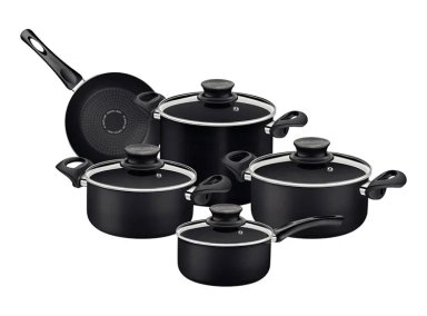 JUEGO OLLAS TRAMONTINA PARIS NEGRO 9 PIEZAS - 3