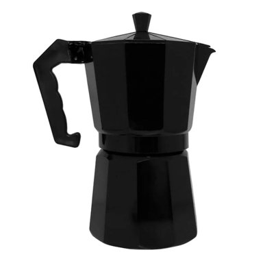 CAFETERA ITALIANA RIPLEY HOME + 9 TAZAS NEGRO