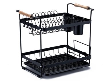 SECAPLATO NEGRO 2 PISOS MANGO MAD