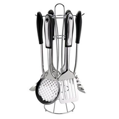 SET UTENSILIOS 7 PZS INOX NEGRO