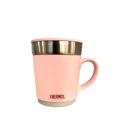 TAZA THERMOS TÉRMICA ACERO ROSADO