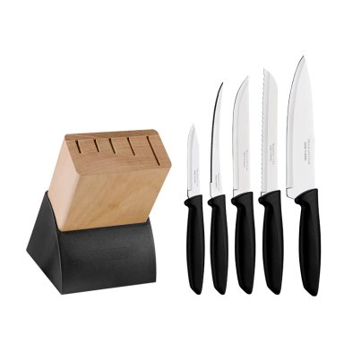 CUCHILLO COCINA TRAMONTINA PLENUS NEGRO - 2