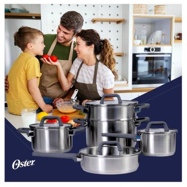 JUEGO DE OLLAS OSTER BEAUFORD PLATA - 3