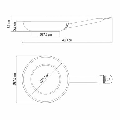 SARTÉN TRAMONTINA PROFESSIONAL ACERO INOXIDABLE PLATEADO - 9