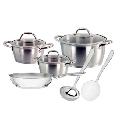JUEGO DE OLLAS TRAMONTINA 9.0 PIEZAS 36660/003 T-USA PLATEADO - 2
