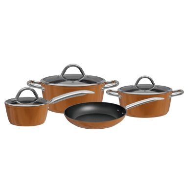 JUEGO  DE OLLAS LOVEN 7 PIEZAS ALUMINIO