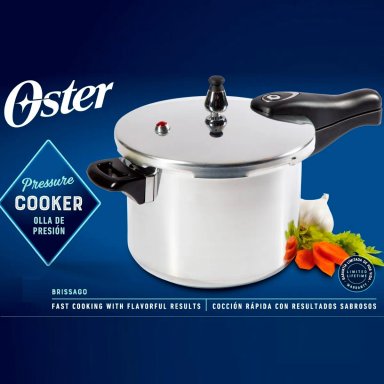OLLA A PRESIÓN OSTER BRISSAGO ALUMINIO 7 LT - 6