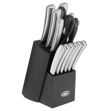 JUEGO DE CUCHILLOS OSTER ACERO INOXIDABLE 14 PIEZAS WELLISFORD PLATEADO - 3