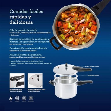 OLLA A PRESIÓN OSTER BRISSAGO BLANCO 5L - 5
