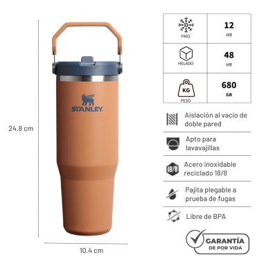 TERMO STANLEY 30OZ ICEFLOW FLIP STRAW TOAST - 2