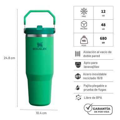 TERMO STANLEY 30OZ ICEFLOW FLIP STRAW MEADOW - 2