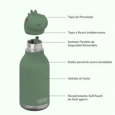 BOTELLA ASOBU BESTIE DINOSAURIO - 3