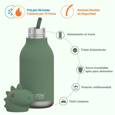 BOTELLA ASOBU BESTIE DINOSAURIO - 5
