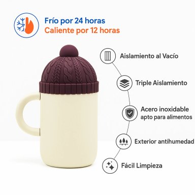 MUG ASOBU HAPPY HAT BEIGE - 2