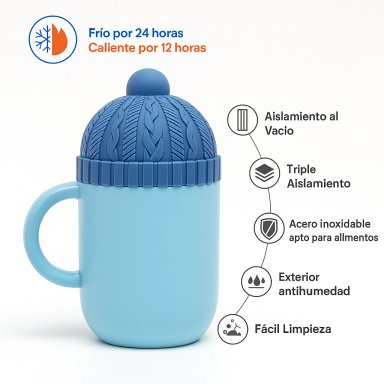 MUG ASOBU HAPPY HAT AZUL - 2