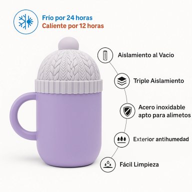 MUG ASOBU HAPPY HAT MORADO - 2