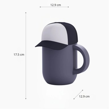 MUG ASOBU HAPPY CAP NEGRO - 3