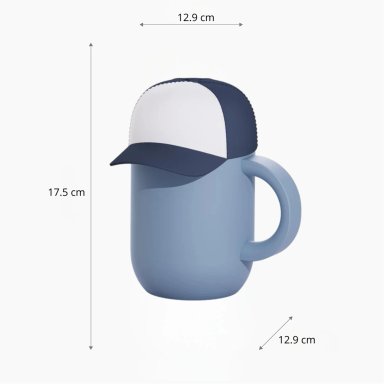 MUG ASOBU HAPPY CAP LIGHT AZUL - 3