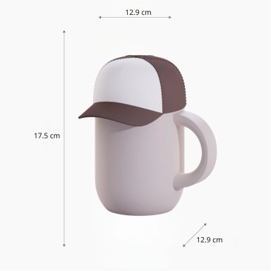 MUG ASOBU HAPPY CAP BEIGE - 3