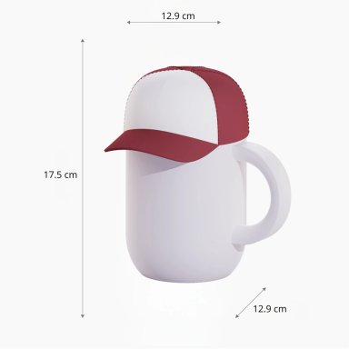 MUG ASOBU HAPPY CAP BLANCO - 3