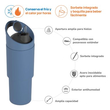 BOTELLA CÓSMICA ASOBU GRIS - 2